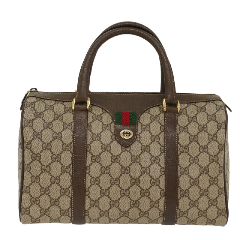 Women Gucci crossbody bags with a woven leather strapGUCCI GG Canvas Web Sherry Line Hand Bag Beige Red Green 40.02.007  49929