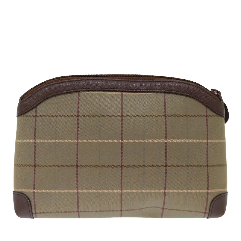 High - Capacity Burberry Duffle Bags for Long TripsBURBERRYSs Nova Check Clutch Bag Canvas Brown  bs13397