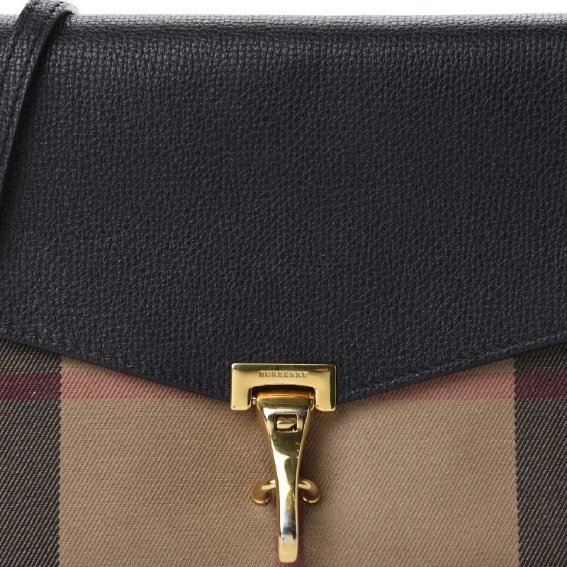 Travel - Approved Burberry Carry - on BagsBurberry Black Macken Small House Check & Leather Crossbody Bag