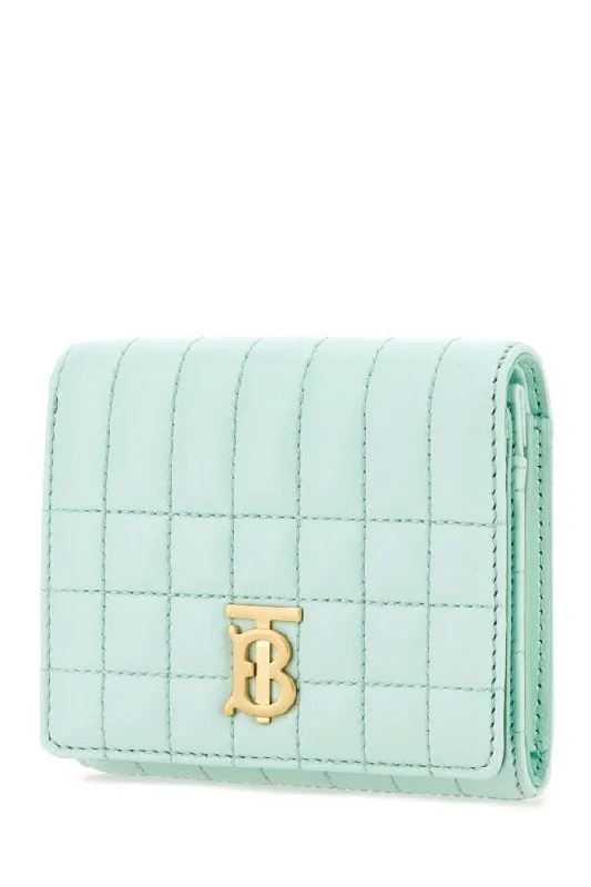 Lightweight Burberry Backpacks for TravelBurberry Woman Pastel Light-Blue Nappa Leather Small Lola Wallet