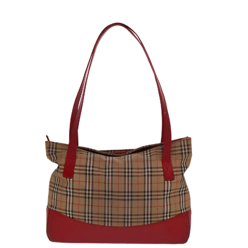 Adjustable Strap Burberry Messenger BagsBURBERRYSs Nova Check Tote Bag Canvas Beige Red  78424