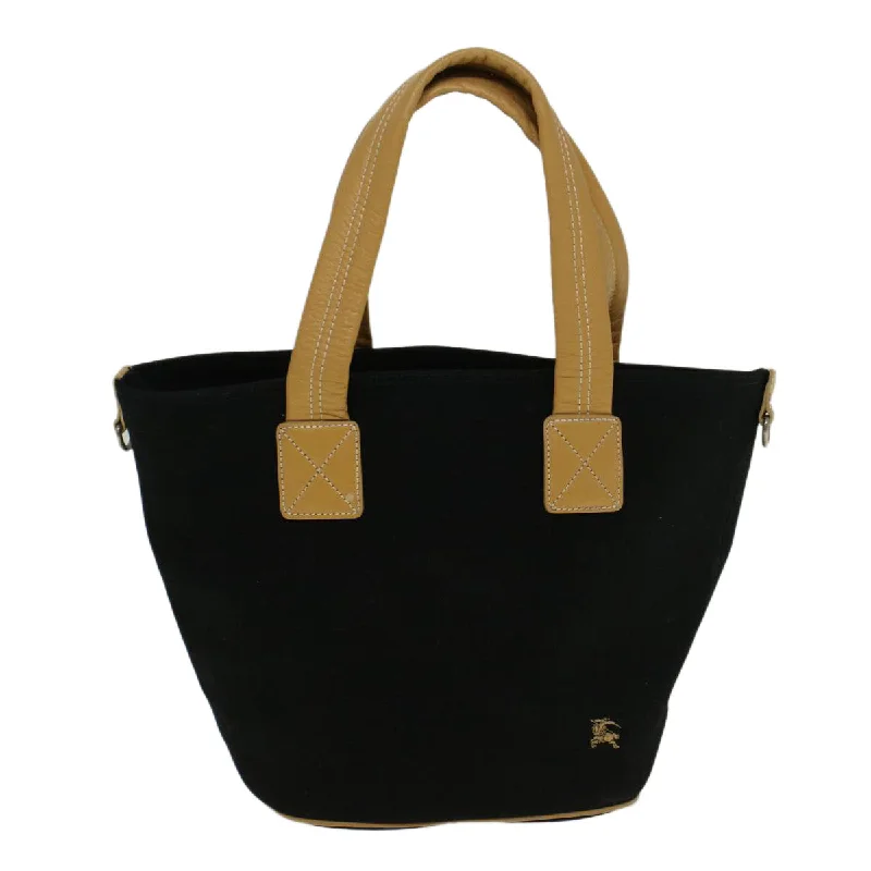 Compact and Portable Burberry Waist BagsBURBERRY Blue Label Tote Bag Canvas Black Beige Auth bs9626