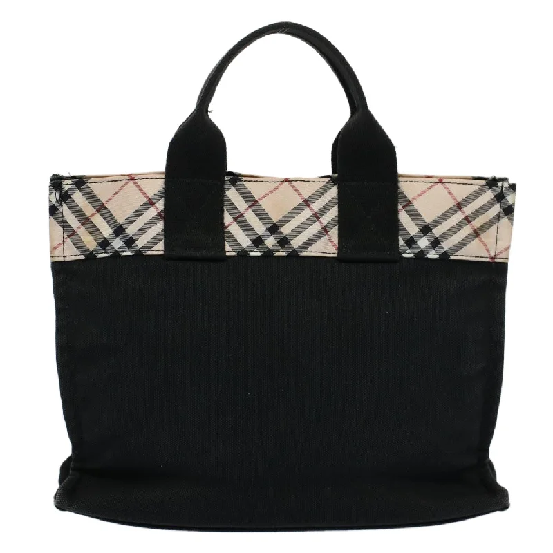 Two - Tone Burberry Bags for a Modern AestheticBurberry Blue Label Tote Bag Canvas Black Auth bs8542