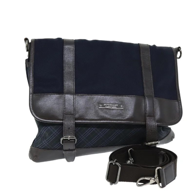 Burberry Bags with RFID Blocking TechnologyBURBERRY Black label Shoulder Bag Canvas Navy Auth bs13922