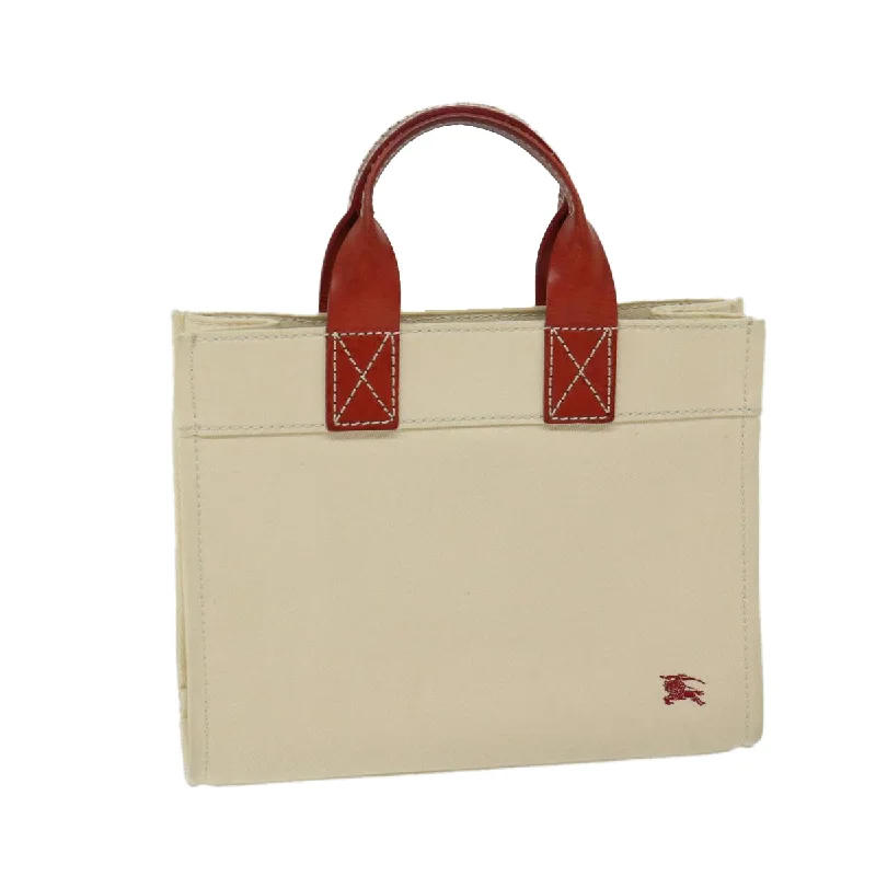 Burberry Bags with Magnetic Closures for Quick AccessBURBERRY Blue Label Hand Bag Canvas Beige Auth bs12954