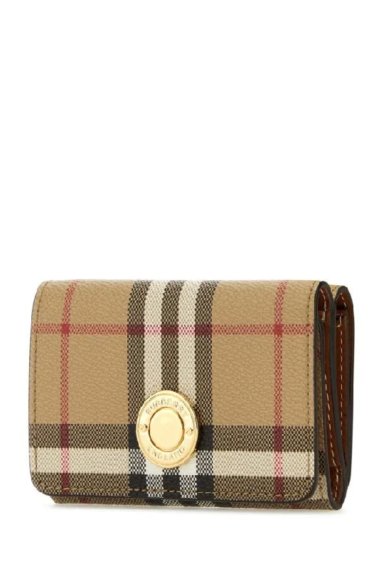 Burberry Bags with Signature Check Pattern in New ShadesBurberry Woman Printed Canvas Wallet