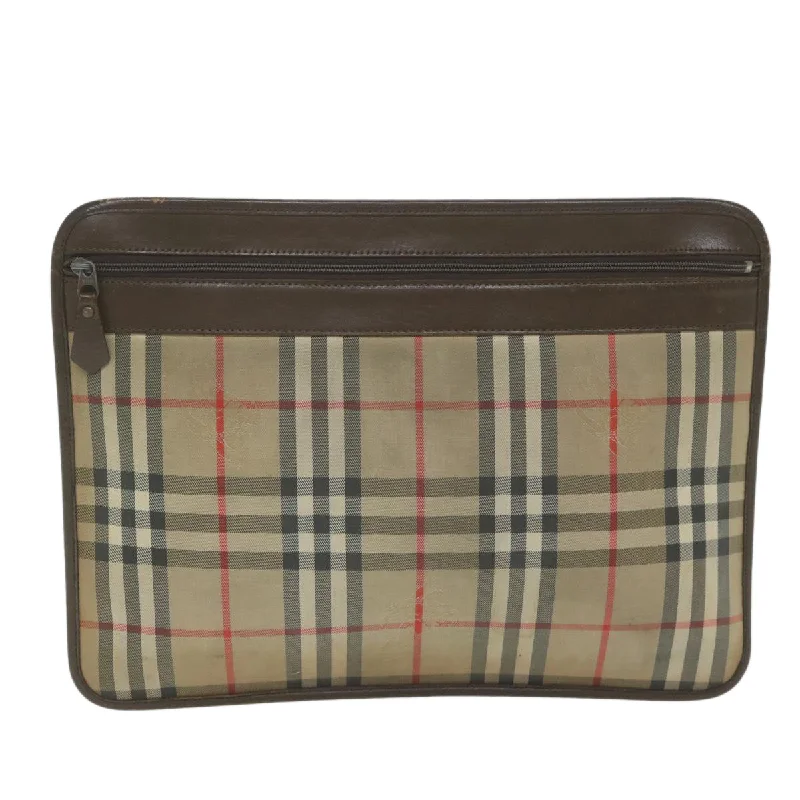 Burberry Bags with Antique - Style HardwareBURBERRYSs Nova Check Clutch Bag Nylon Beige  yk10018