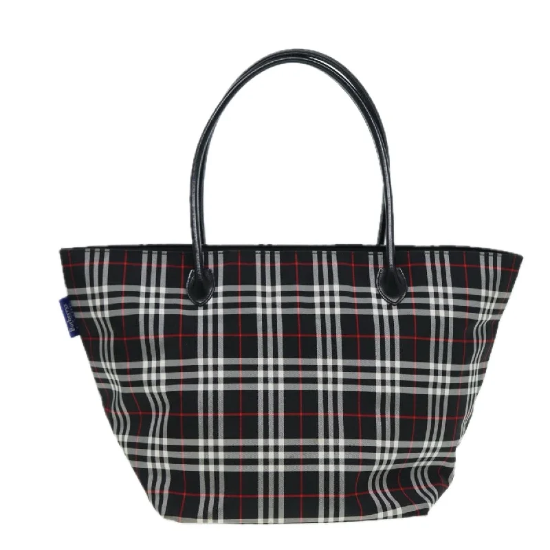 Durable Burberry Canvas Bags for Everyday UseBURBERRYSs Blue Label Tote Bag Nylon Black Silver  ti1960