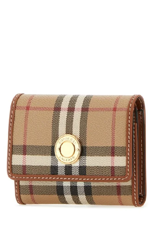 Travel - Approved Burberry Carry - on BagsBurberry Woman Printed Canvas And Leather Small Wallet