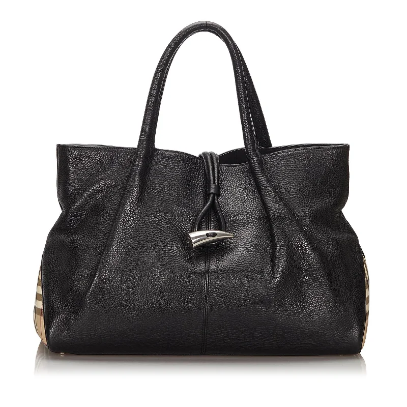 Trendy Burberry Hobo Bags for Casual WearBurberry Black Others Leather Tote Bag United Kingdom