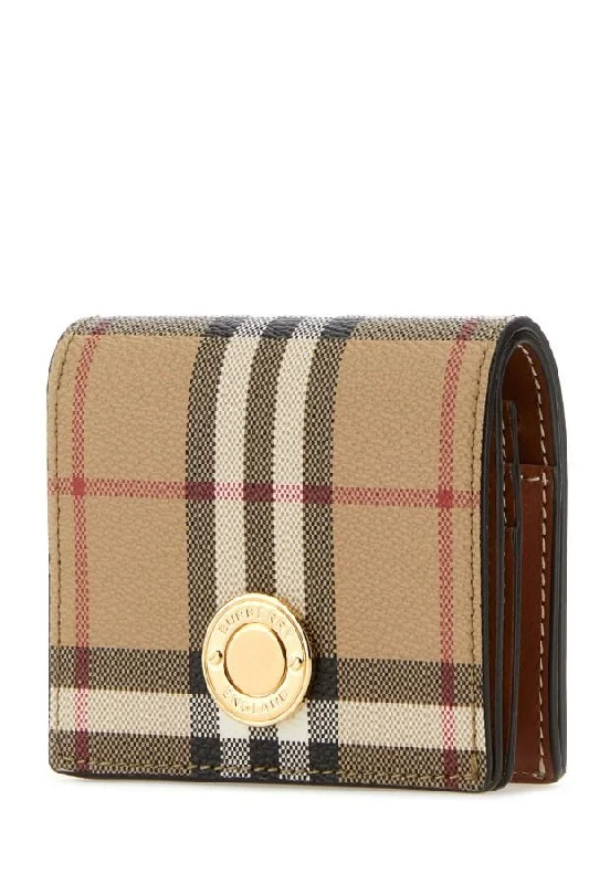 Dark - Hued Burberry Bags for a Sophisticated LookBurberry Woman Printed Canvas Small Wallet