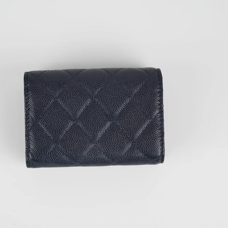 Chanel Colorful Handbag for Spring OutfitsChanel Caviar Compact Wallet Navy