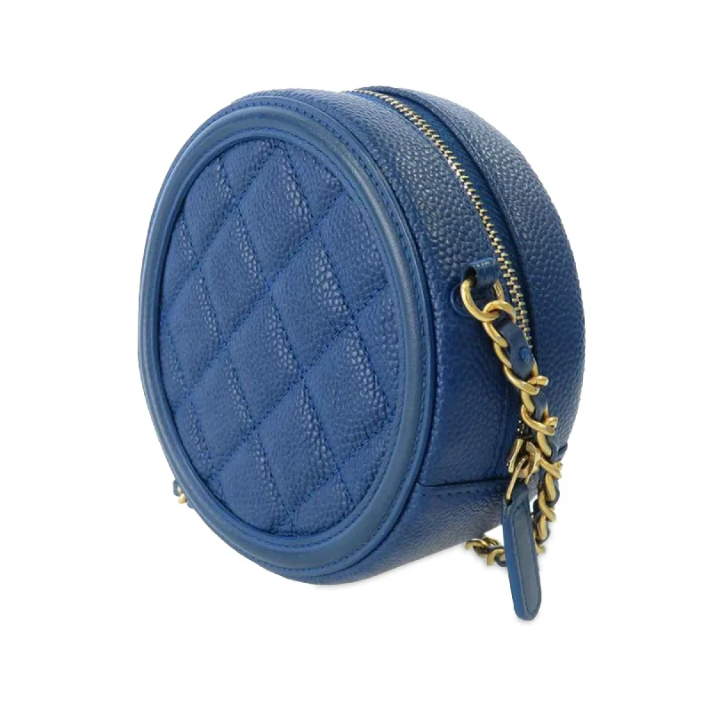 Chanel Quilted Leather Shoulder Bag for FashionistasChanel Caviar CC Filigree Round Crossbody (mZOwMh)