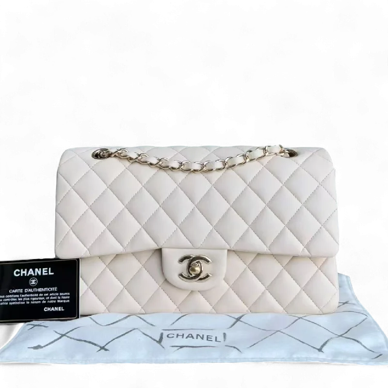 Chanel Limited Edition Handbag for CollectorsChanel Classic Flap Medium - 25CM Quilted Lambskin Beige Gold Hardware Series 25