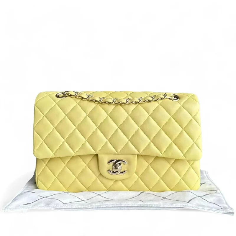 Chanel Luxury Handbag for High - End EventsChanel Classic Flap Medium - 25CM Quilted Lambskin Yellow Gold Hardware Series 24