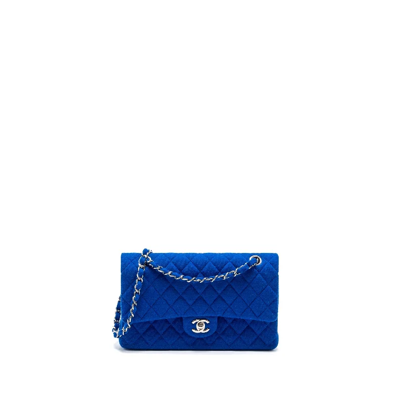 Chanel Handbag with Adjustable Strap for ComfortChanel medium classic double flap bag fabric blue SHW