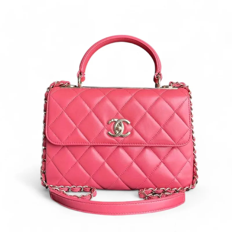 Chanel Small Crossbody Bag for TravelChanel Trendy CC Small - 25CM Quilted Lambskin Pink Gold Hardware Series 23