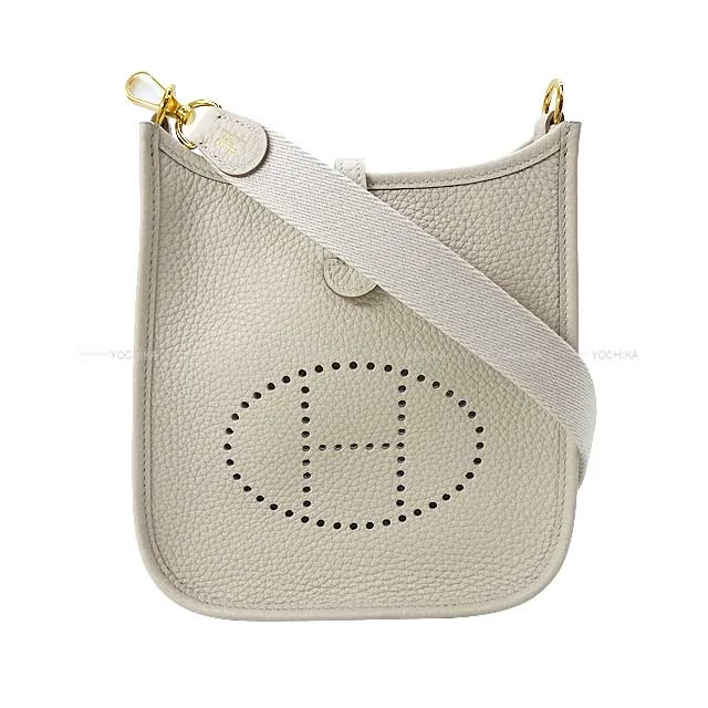 Designer - Crafted Hermes Bags for Fashion AficionadosHERMES Shoulder bag Evelyne 16 TPM Beton Taurillon Clemence Gold HW Stamp U[EXCELLENT][Authentic]