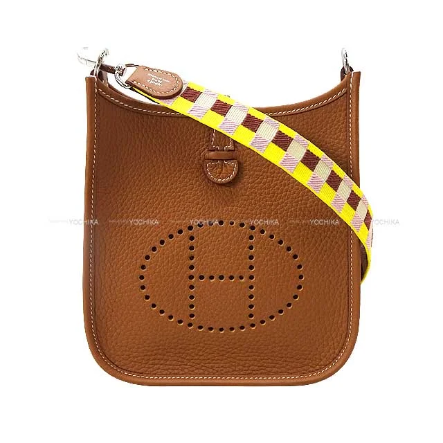 Minimalist Hermes Bags for a Sleek and Timeless LookHERMES Shoulder bag Evelyne 16 TPM Amazon Maxi Quadrille Gold/Jaune Citron/Rouge H/Mauve sylvestre Taurillon Clemence/Toile H Silver HW Stamp B[BRAND NEW][Authentic]