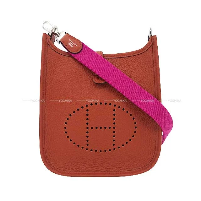 Elegant Hermes Clutch - Style Bags for Formal GalasHERMES Shoulder bag Evelyne 16 TPM Cuivre/Rose Purple Taurillon Clemence Silver HW Stamp U[BRAND NEW][Authentic]