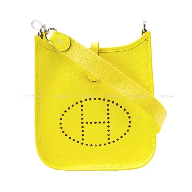 Durable Hermes Canvas - Trimmed Bags for Outdoor UseHERMES Shoulder bag Evelyne 16 TPM Limoncello Taurillon Clemence Silver HW Stamp W[BRAND NEW][Authentic]