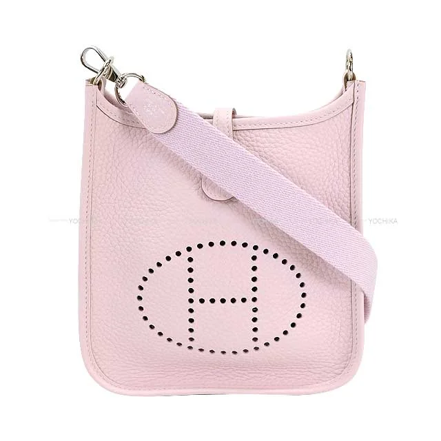 Kids' - Sized Hermes - Inspired Mini Bags for Young FashionistasHERMES Shoulder bag Evelyne 16 TPM Mauve Pale Taurillon Clemence Silver HW Stamp W[BRAND NEW][Authentic]