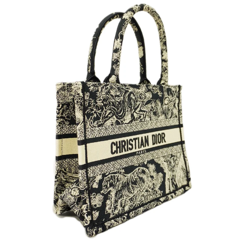 Christian Dior Saddle bags with a studded trim for a bold lookCHRISTIAN DIOR  Book Tote Women's Canvas Tote Bag Navy