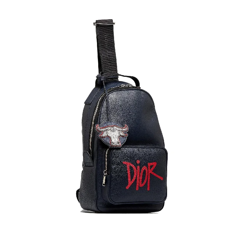 Christian Dior tote bags with a printed Dior logo on the frontDior x Shawn Stussy Year of the Ox Sling (SHG-nLJr34)