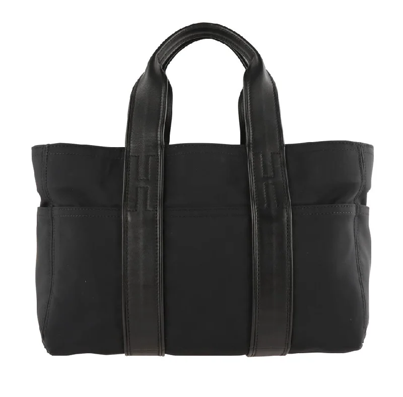 Pet - Friendly Hermes Pet Carrier Bags in Signature StylesHermès Acapulco And Leather Pm Noir Black Nylon Tote