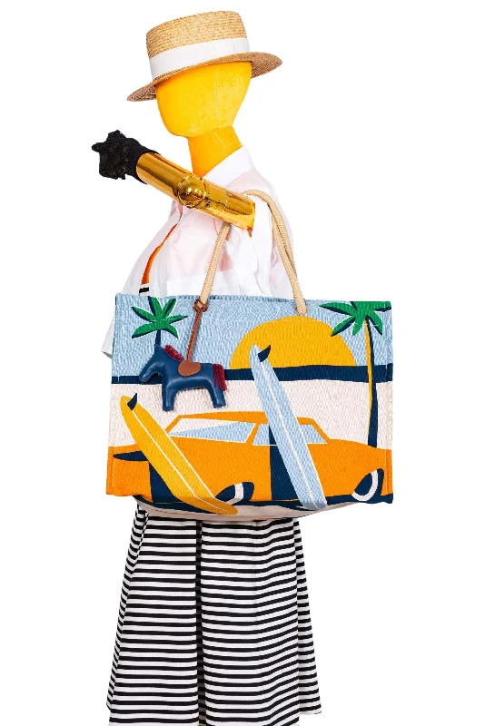 Two - Tone Hermes Bags for a Modern and Stylish AppearanceHermès Apres la Vague Beach Bag