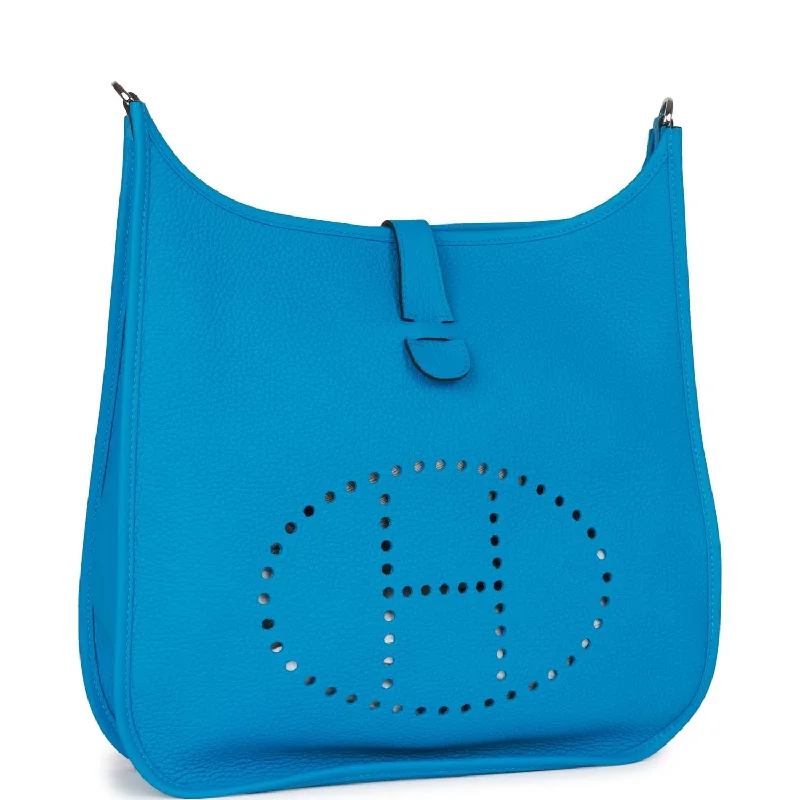 Compact Hermes Herbag Zip for Effortless CarryingHermes Evelyne III GM Bleu Frida Clemence Palladium Hardware