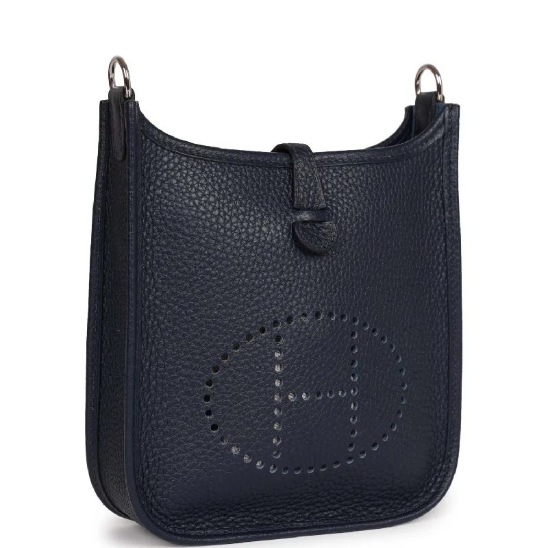 Hermes Bags with Magnetic and Twist - Lock ClosuresHermes Evelyne TPM Bleu Nuit Clemence Palladium Hardware