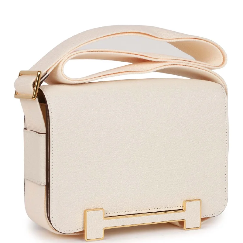 Hermes Bags with Adjustable Shoulder and Crossbody StrapsHermes Geta Bag Nata Chevre Gold Hardware