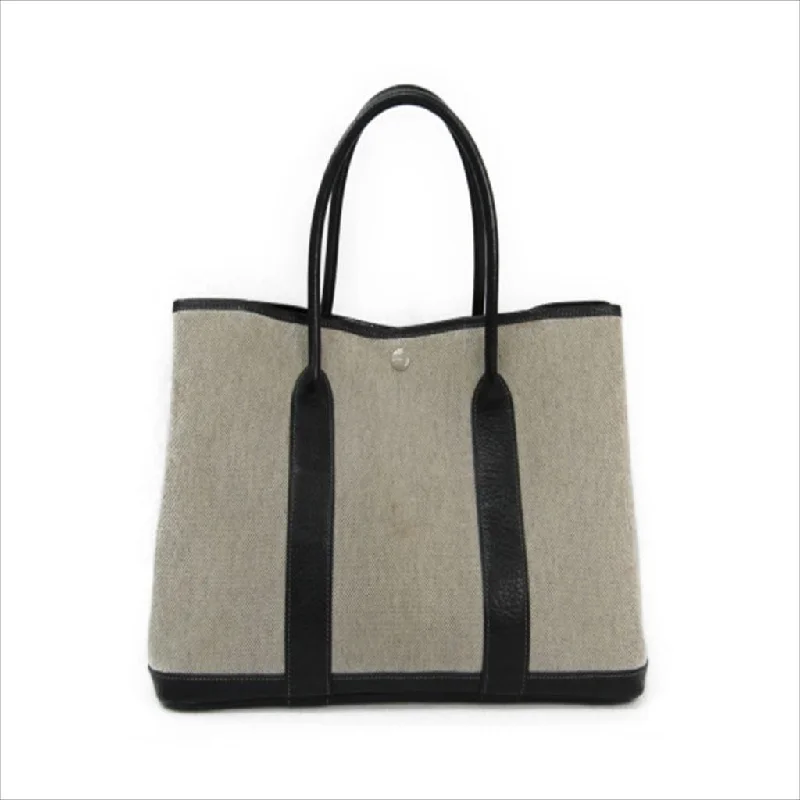 Vintage - Revival Hermes Bags for Retro EnthusiastsHermes Gray/Black Canvas Garden Party 36 Tote (SHA11239)