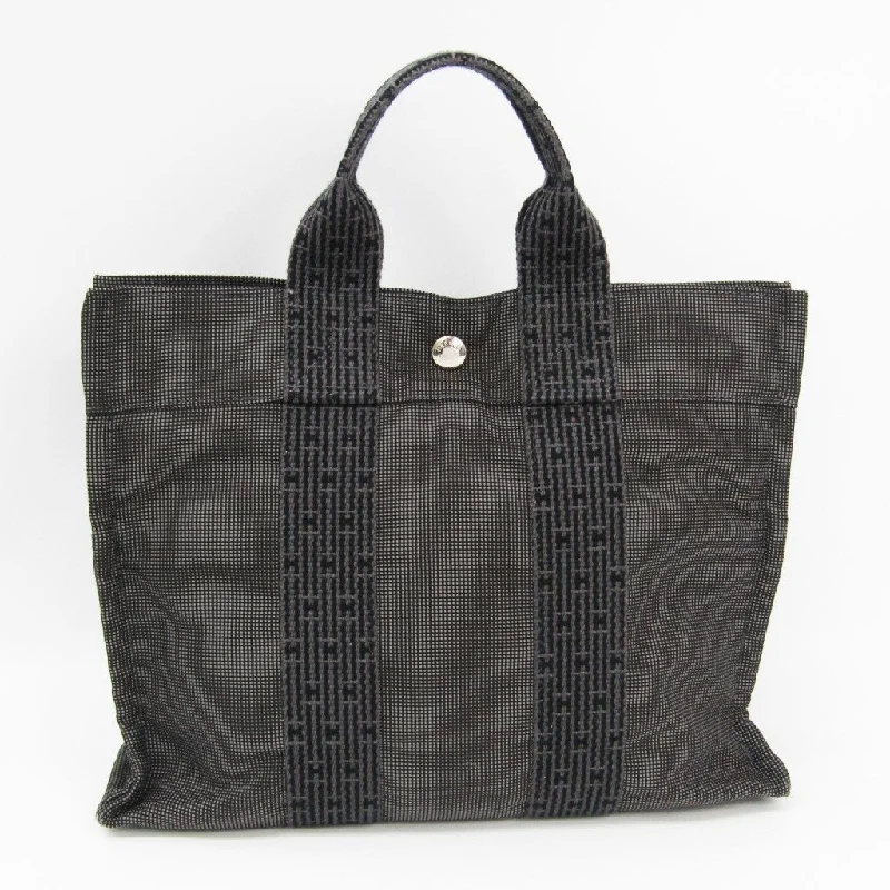 Hermes Bags with RFID - Blocking Linings for SecurityHermes Gray Canvas Herline PM Tote (SHA12027)