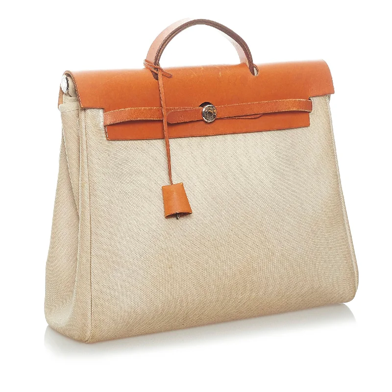 Designer - Crafted Hermes Bags for Fashion AficionadosHermes Herbag Canvas Satchel (SHG-33496)